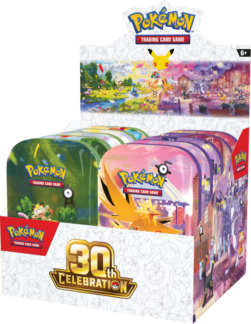 Pokémon TCG: 30th Celebration – Mini Tin – MIX Display (10 TINów)